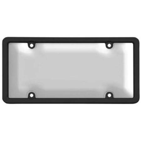 CRUISER ACCESSORIES Cruiser Accessories 62510 Ultimate Tuf Combo License Plate Frame and Bubble Shield; Black And Clear 62510